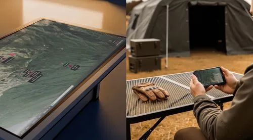 interactive map in big screen and mobile phone