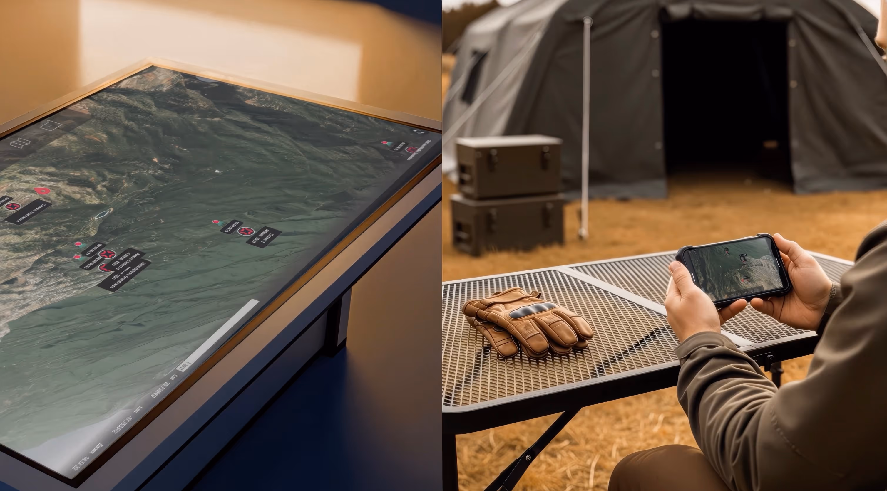 interactive map in big screen and mobile phone