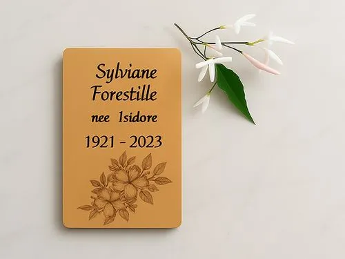 Plaque funéraire personnalisée
