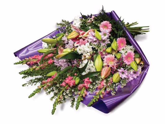 Bouquet de fleurs proposé par les pompes funèbres du parc de Saint-Cloud à Ville d'Avray via Limeil.