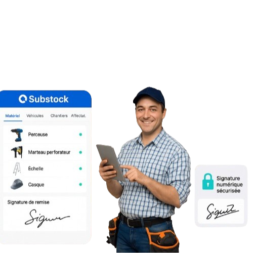 Capture d'écran du Logiciel Substock sur PC et Mobile