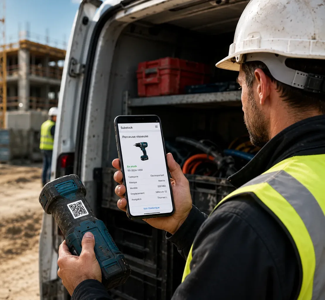 Suivi du matériel de chantier avec l’application Substock pour limiter les pertes et l’empreinte carbone