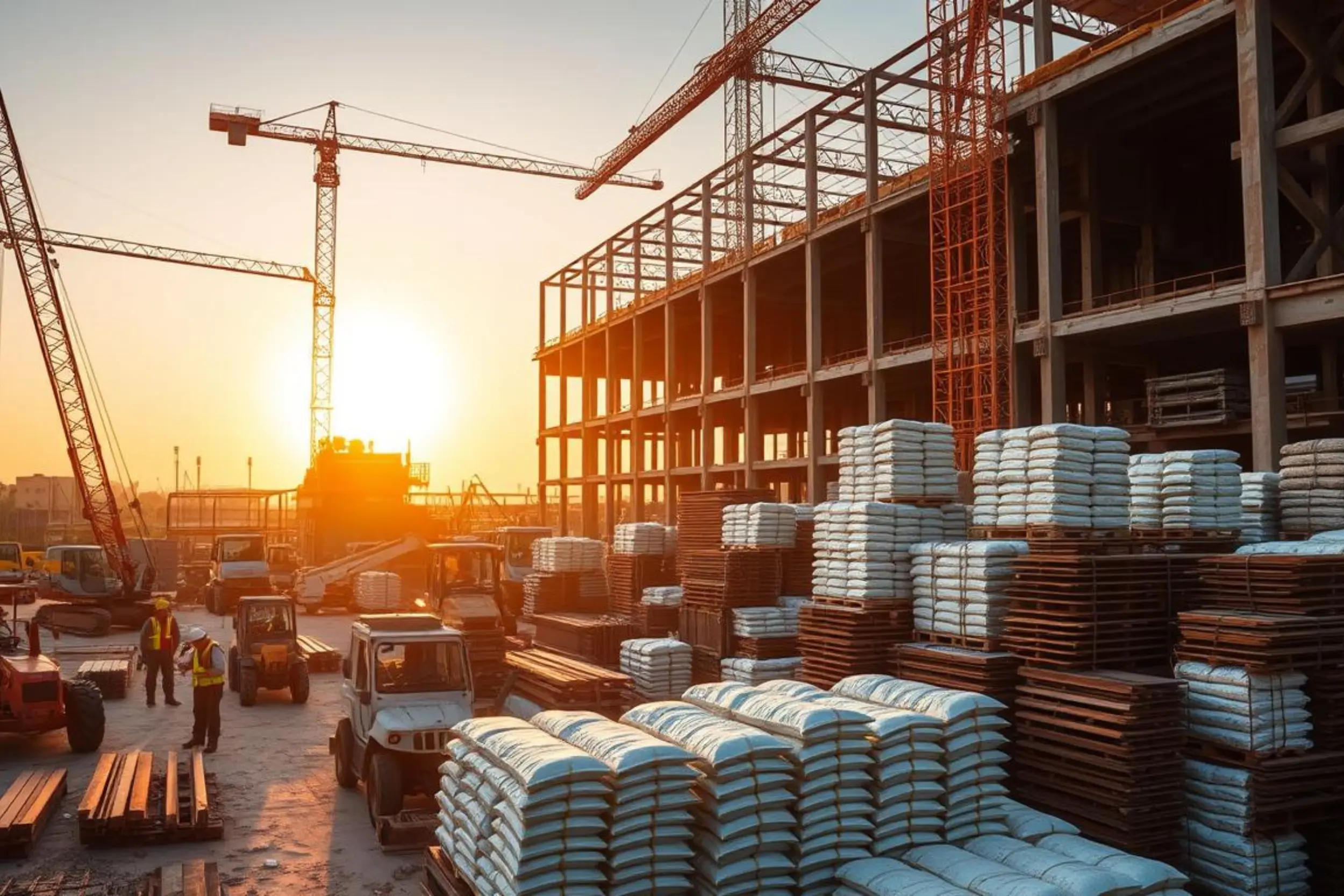 Vue d’un chantier de construction illustrant les limites d’Excel pour la gestion des outils