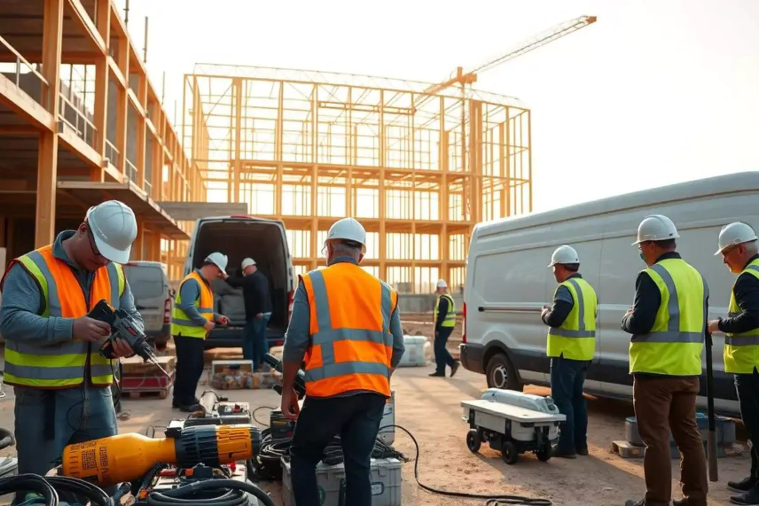 Matériel de chantier sécurisé pour éviter pertes et vols.