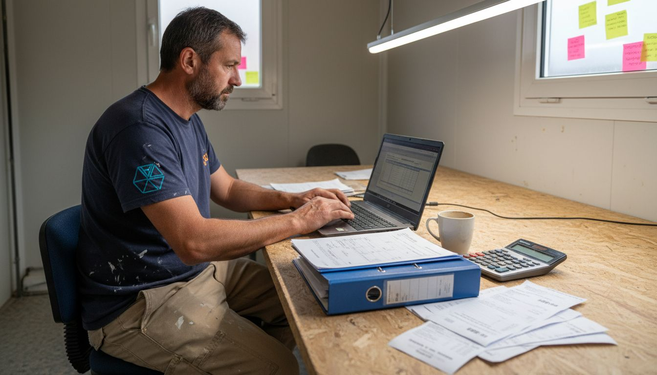 Le conducteur de travaux s'assure que tout le matériel nécessaire est bien présent sur le chantier.