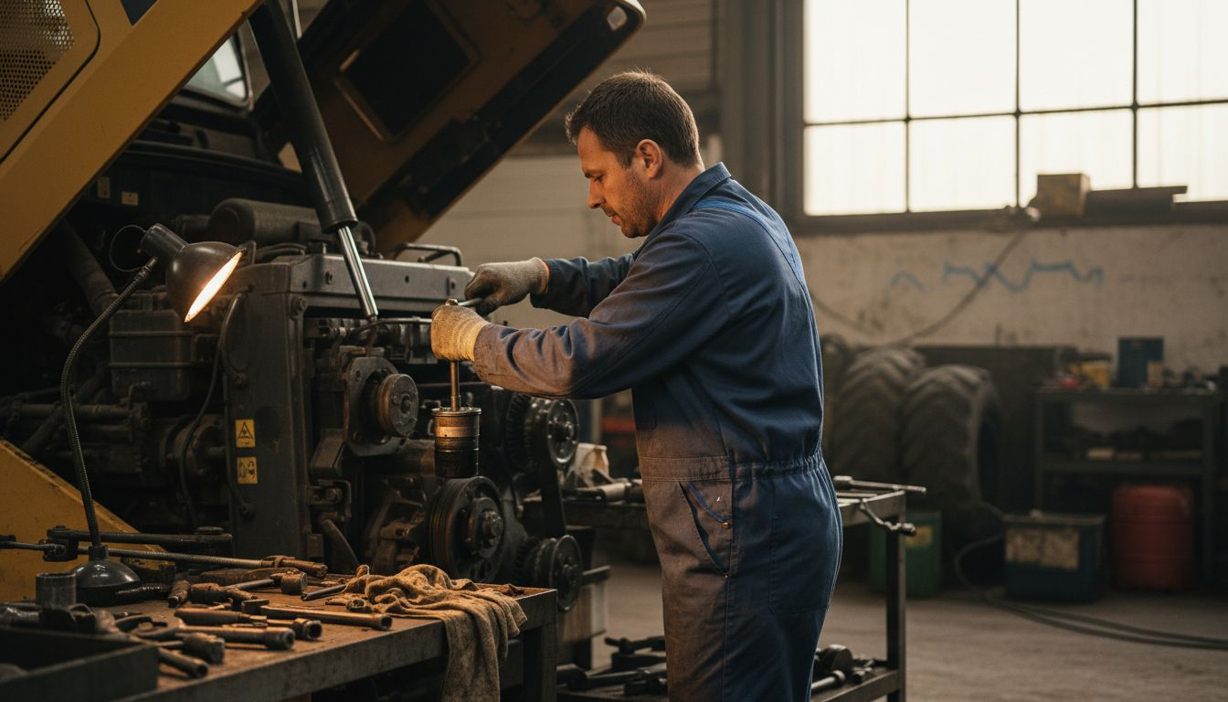 Mécanicien spécialisé dans l'entretien régulier des équipements