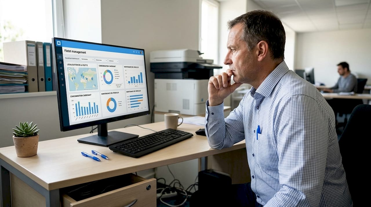 Chef de chantier ayant l’habitude de piloter sa flotte de véhicules grâce à un logiciel de gestion dédié