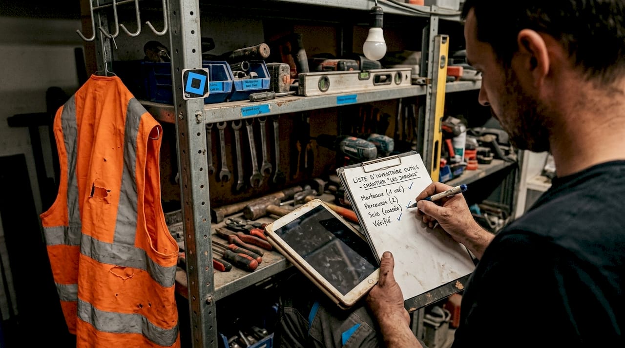 Responsable d’équipe chargé du suivi et de la gestion du stock de matériel de chantier