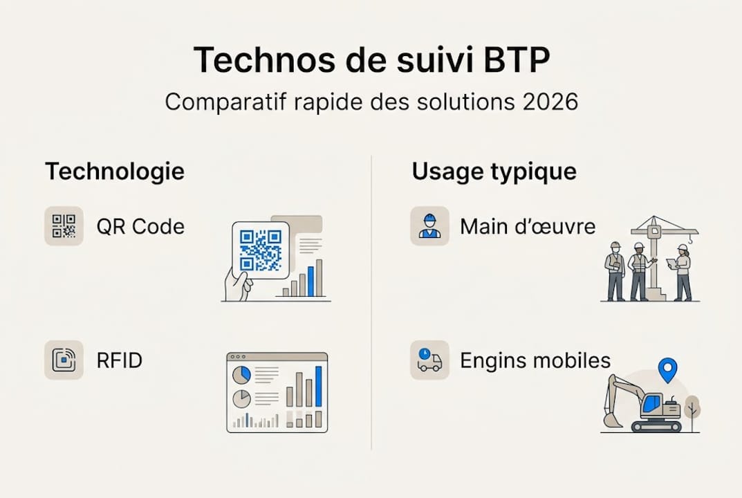 Panorama des solutions technologiques pour le suivi du matériel de chantier