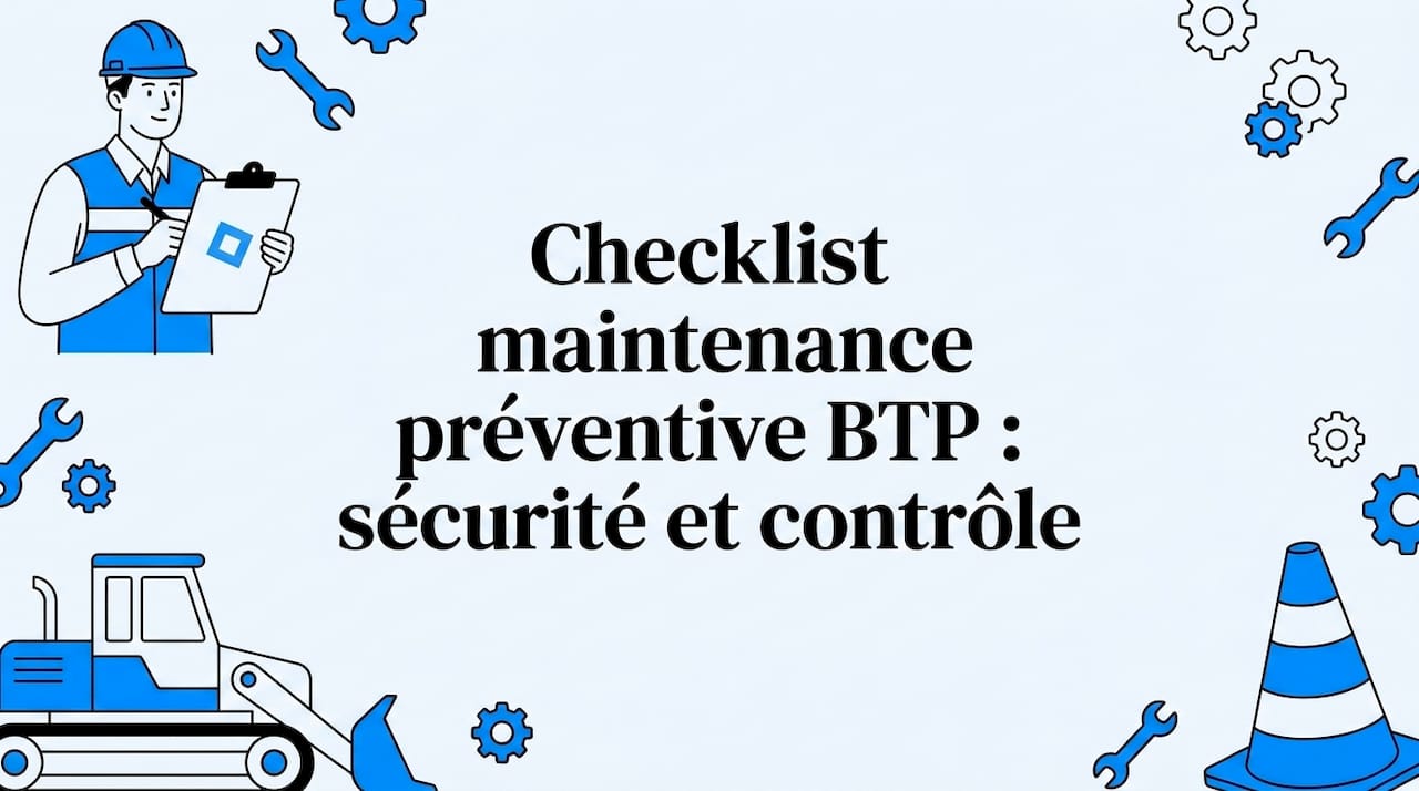 Illustration de l'article : Checklist maintenance préventive BTP : sécurité et contrôle