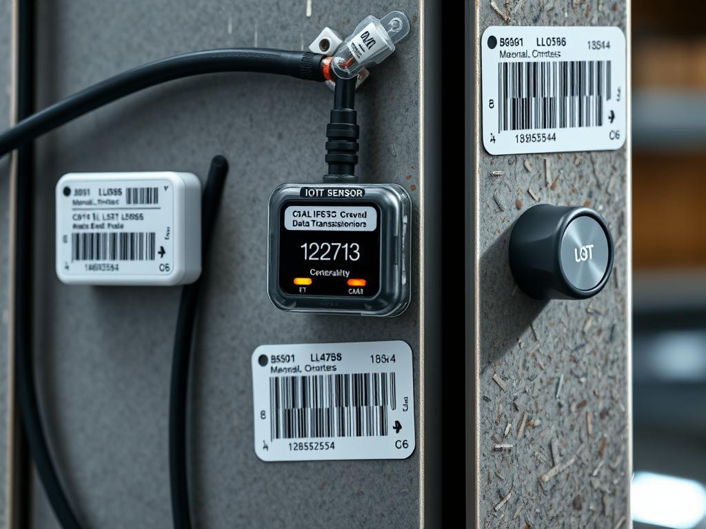Capteurs IoT intégrés avec codes-barres pour la gestion d