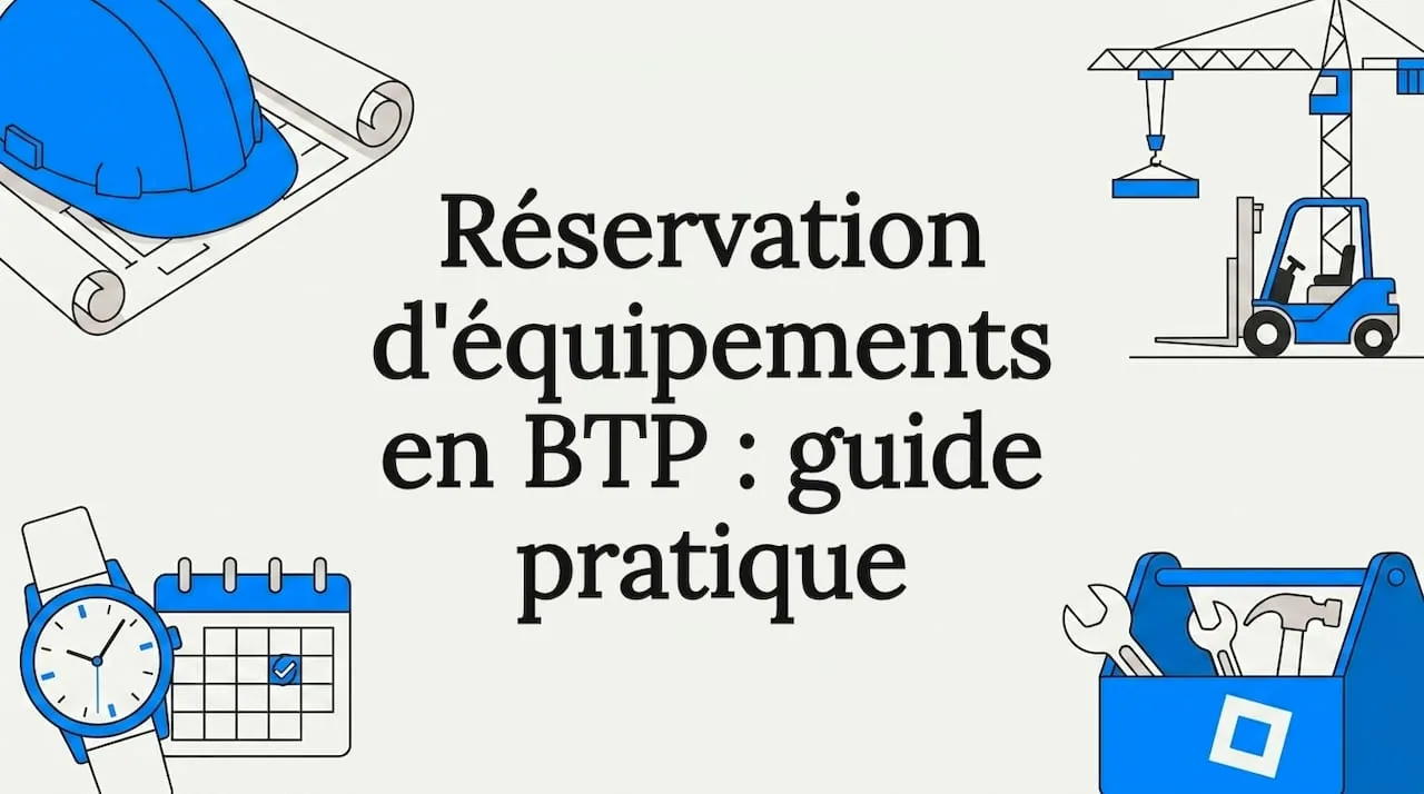 Illustration de l'article : Réservation d'équipements en BTP : guide pratique