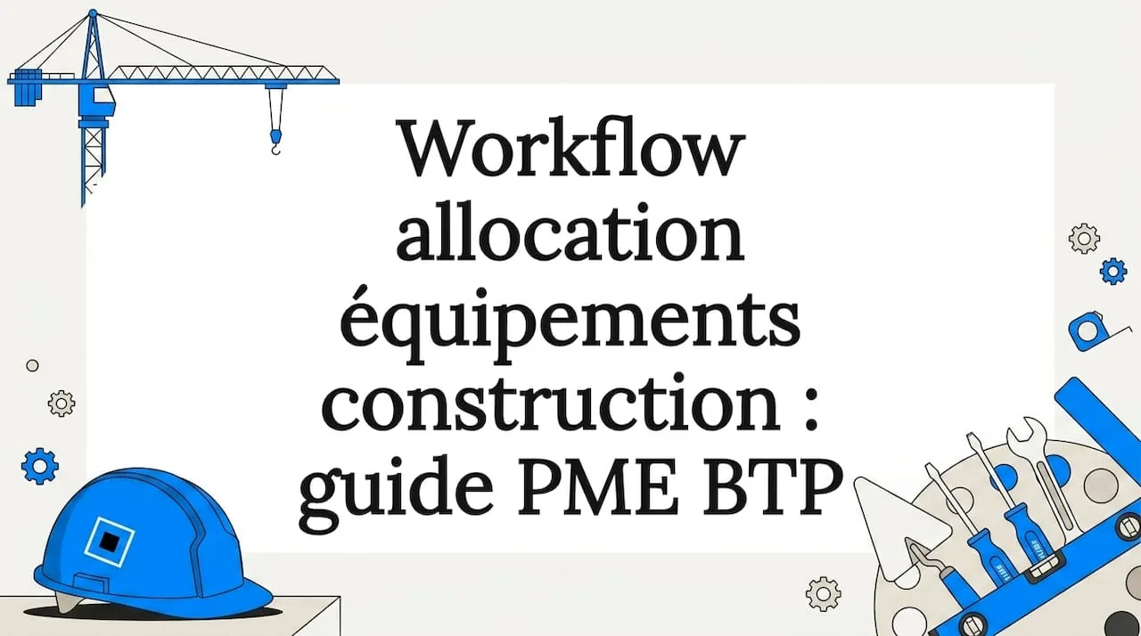 Illustration de l'article : Workflow allocation équipements construction : guide PME BTP