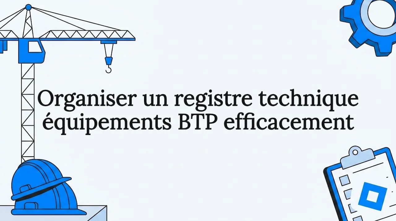 Illustration de l'article : Organiser un registre technique équipements BTP efficacement