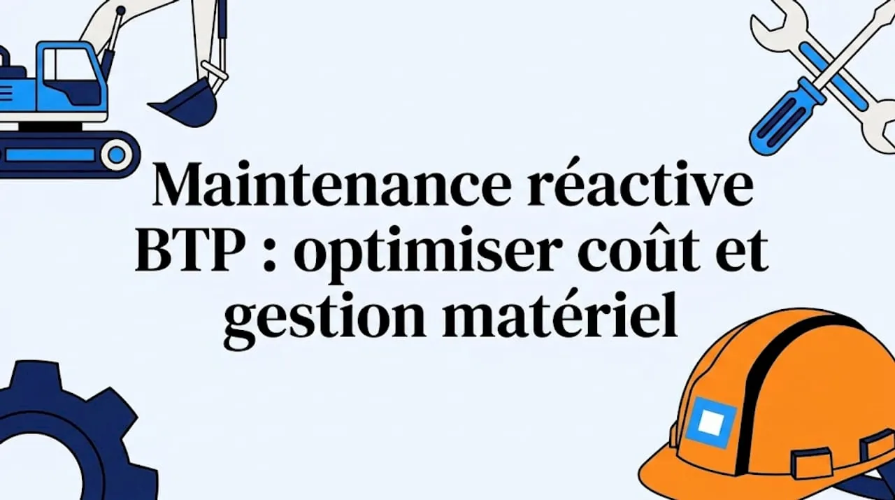 Illustration de l'article : Maintenance réactive BTP : optimiser coût et gestion matériel