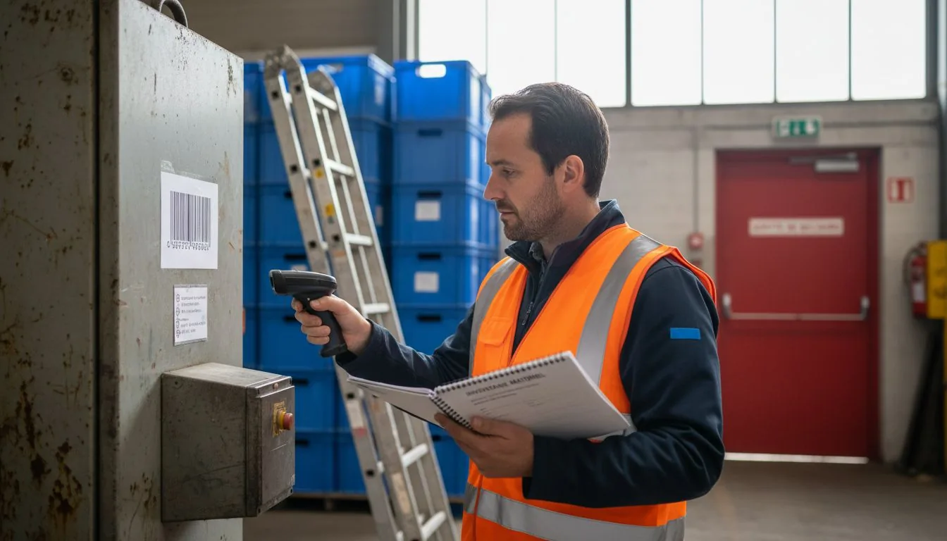 Code-barres sur un produit pour optimiser la gestion des actifs.