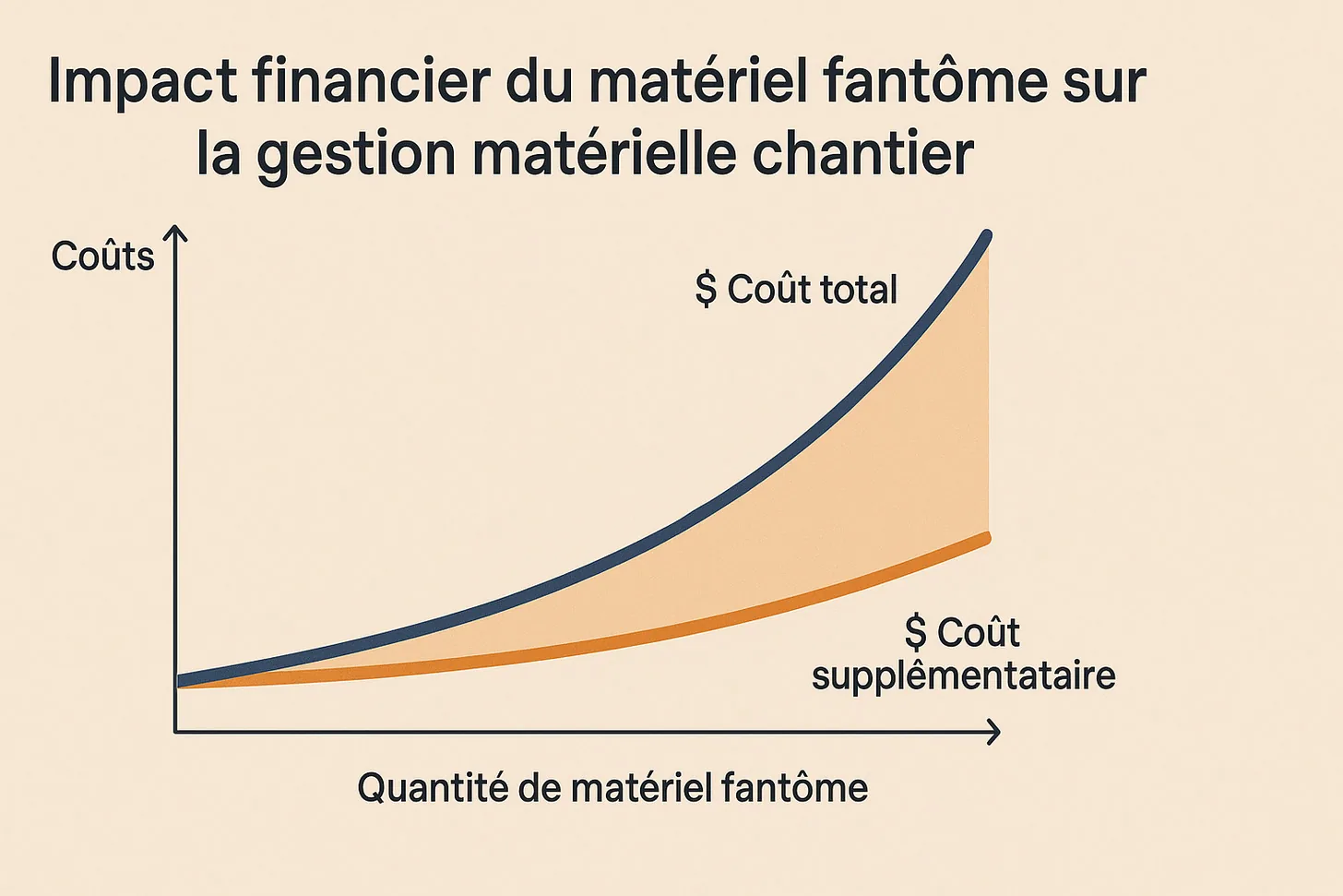 Matériel fantôme sur un chantier de construction.