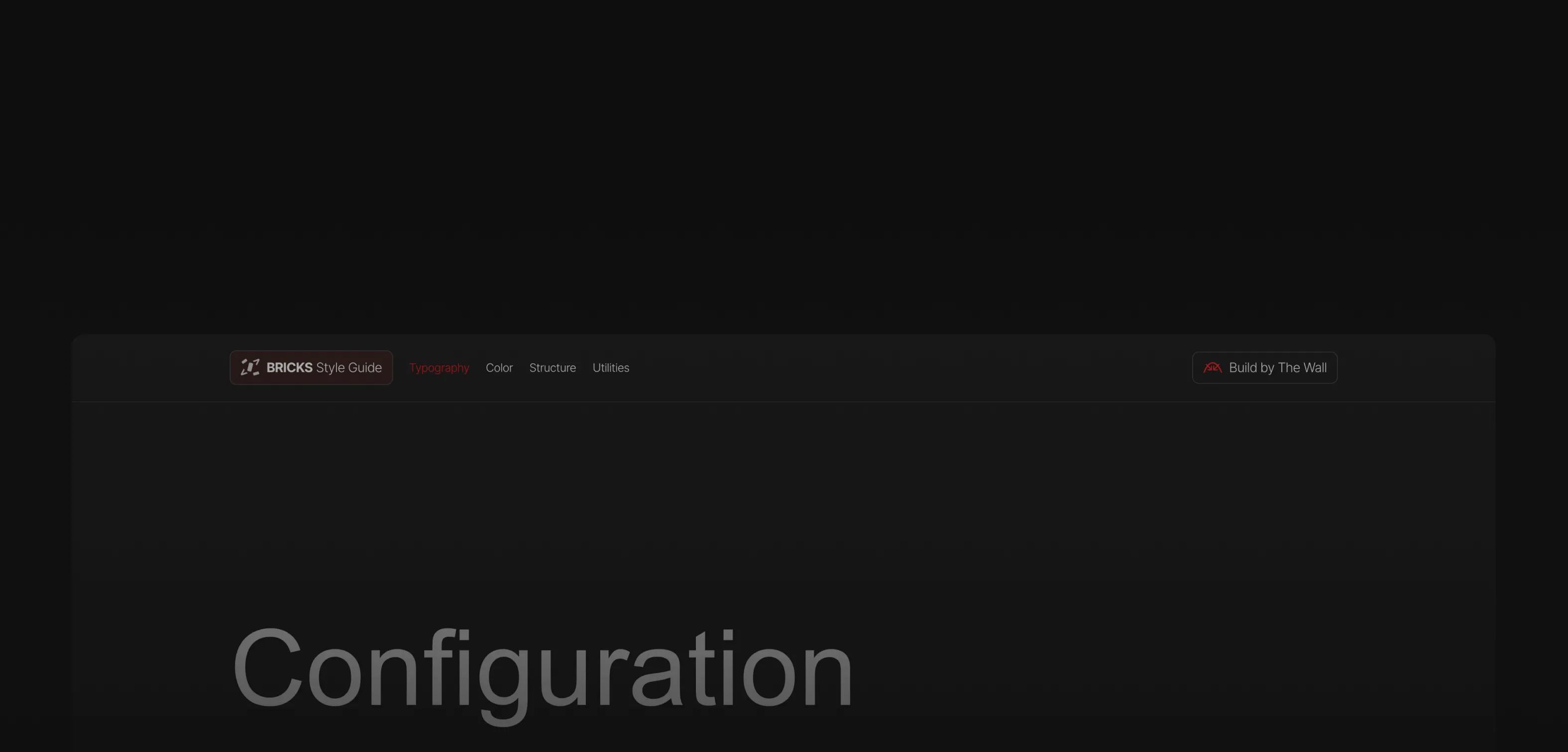BRICKS Framework - Style Guide Configuration