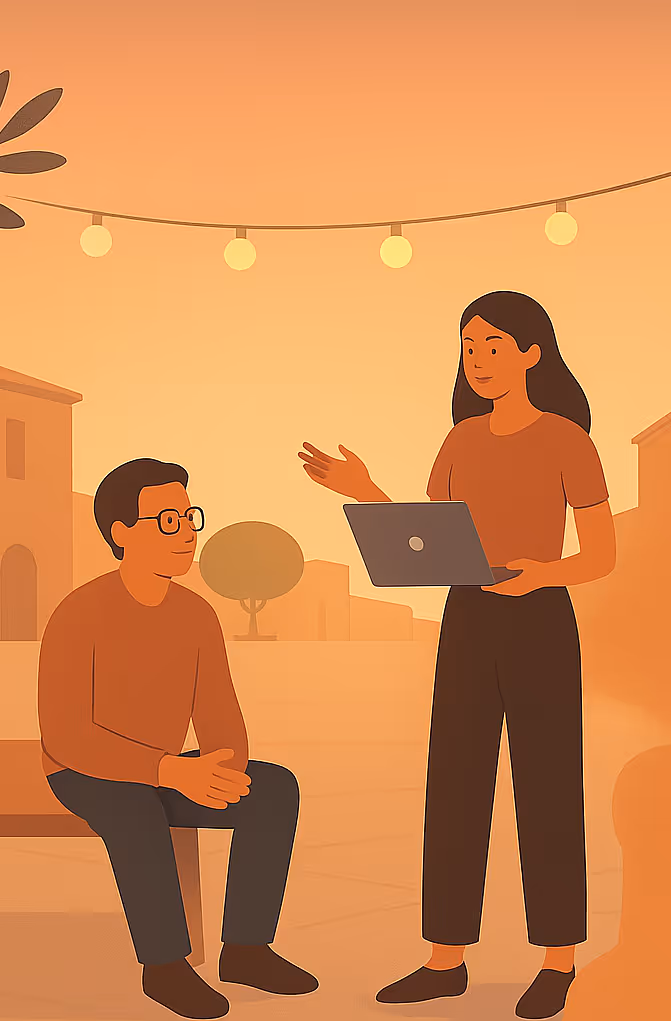 image of students collaborating on a project (for a edtech)