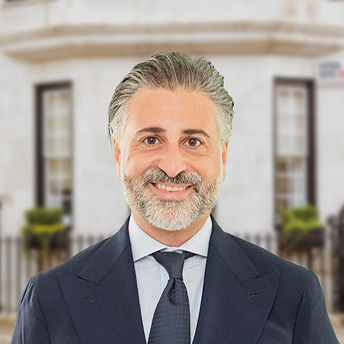 Portrait of Simone Stasi, Consultant at 'Belgravia Law', London.