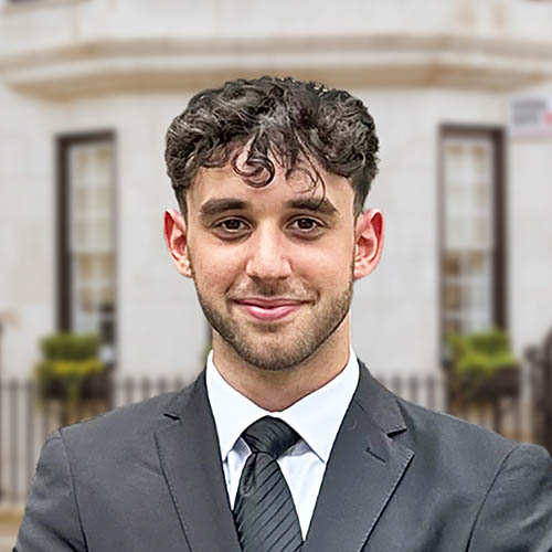 Portrait of Aleks Sekulic, Paralegal at 'Belgravia Law', London.