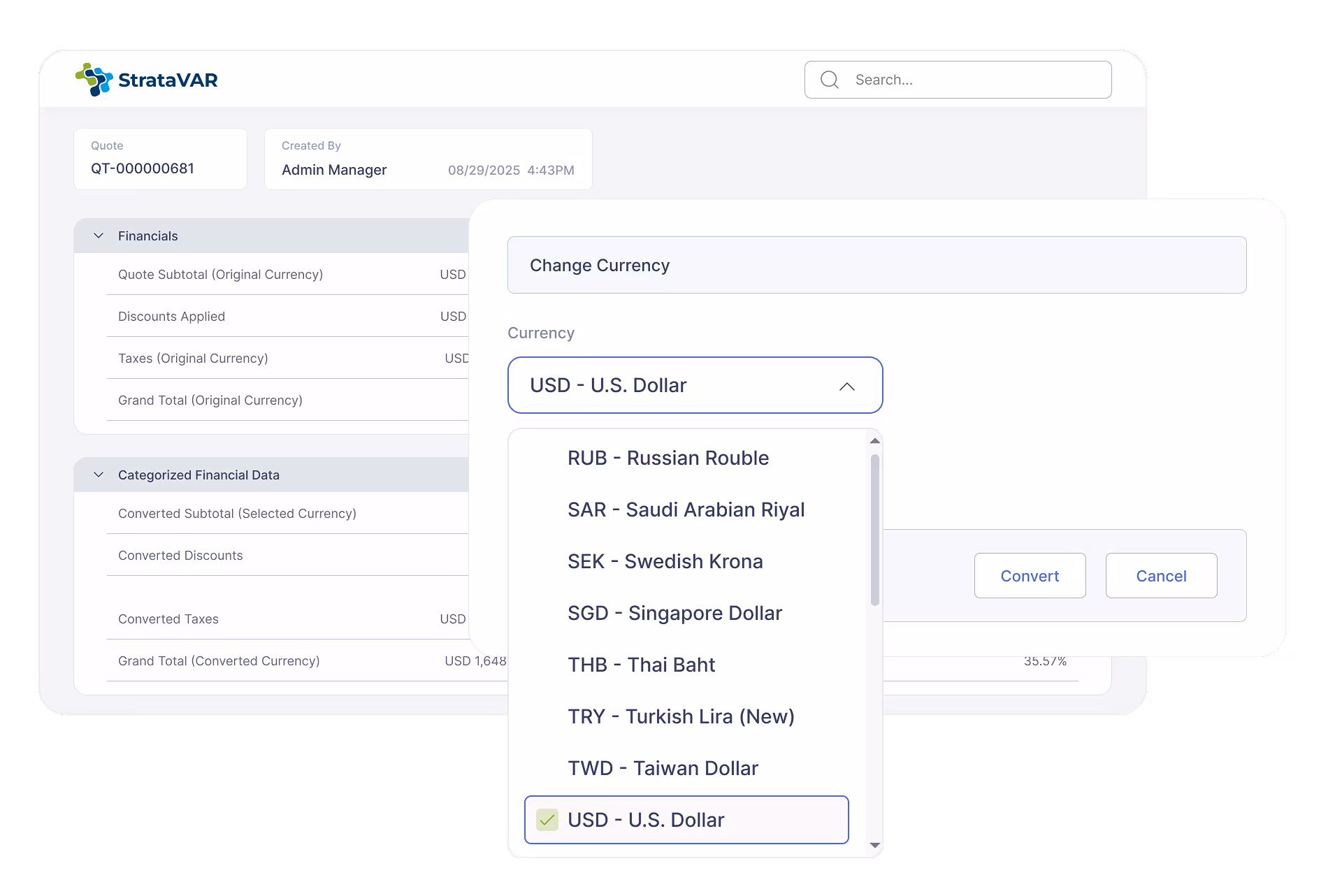 Extended Multi Currency for VARs / MSPs