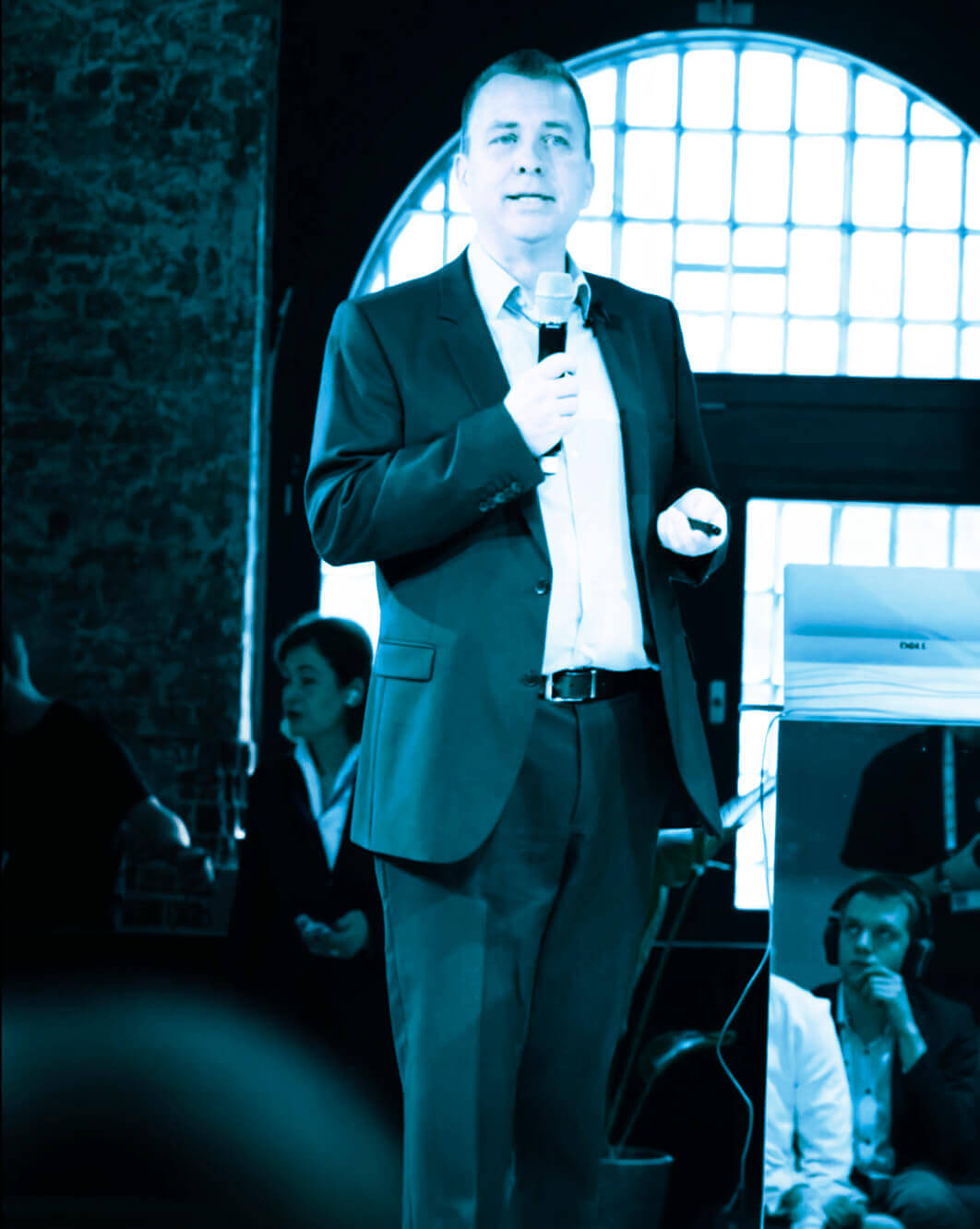 Tibor Csizmadia im Gespräch beim Zukunftstag Mittelstand