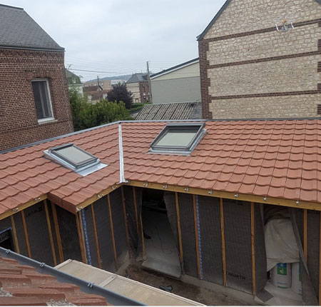 Couverture en tuile maison normandie