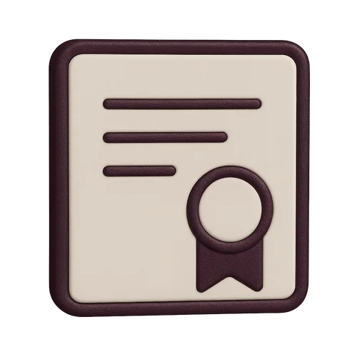 Certificate icon.