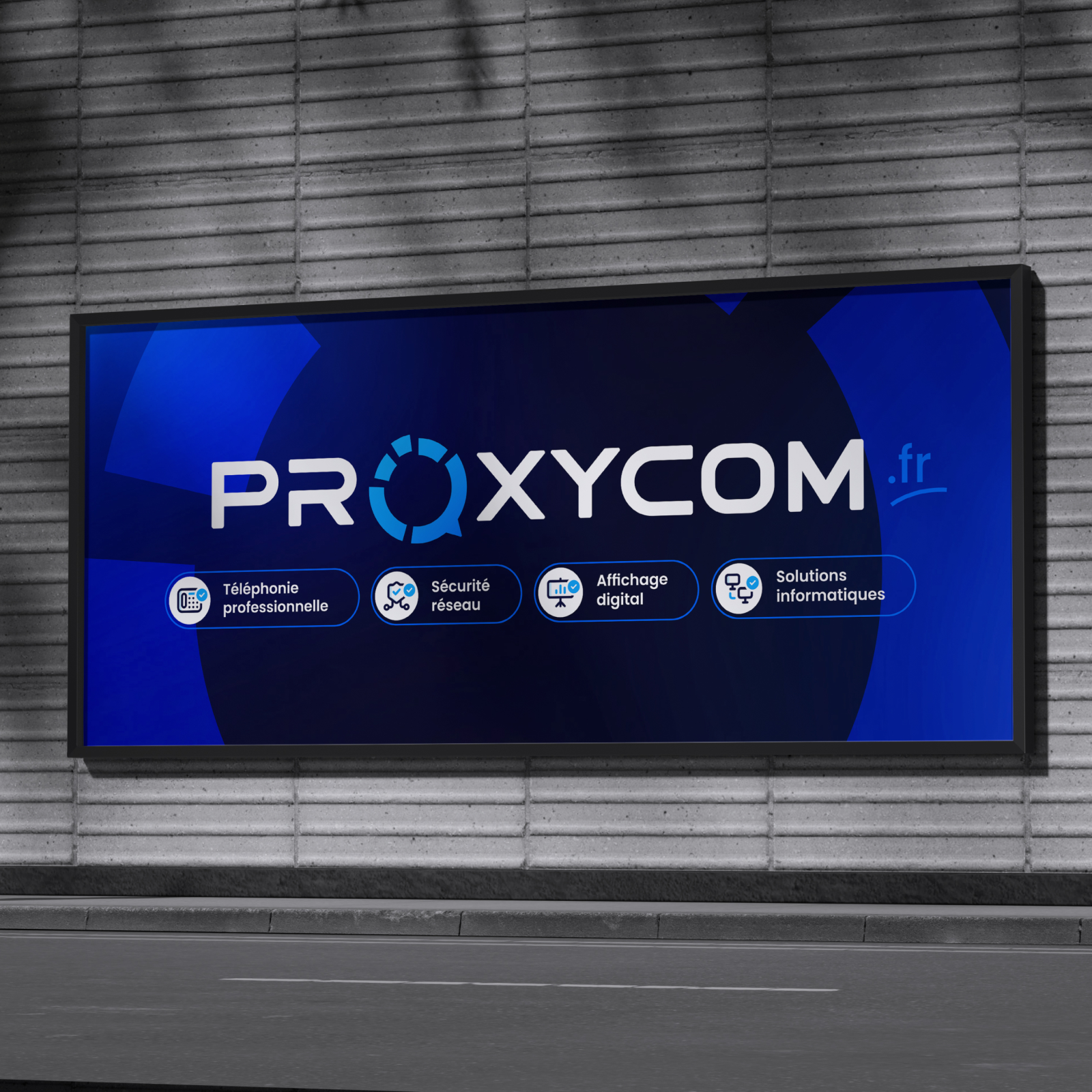 Logo Proxycom modernisé dans le cadre du projet de rebranding