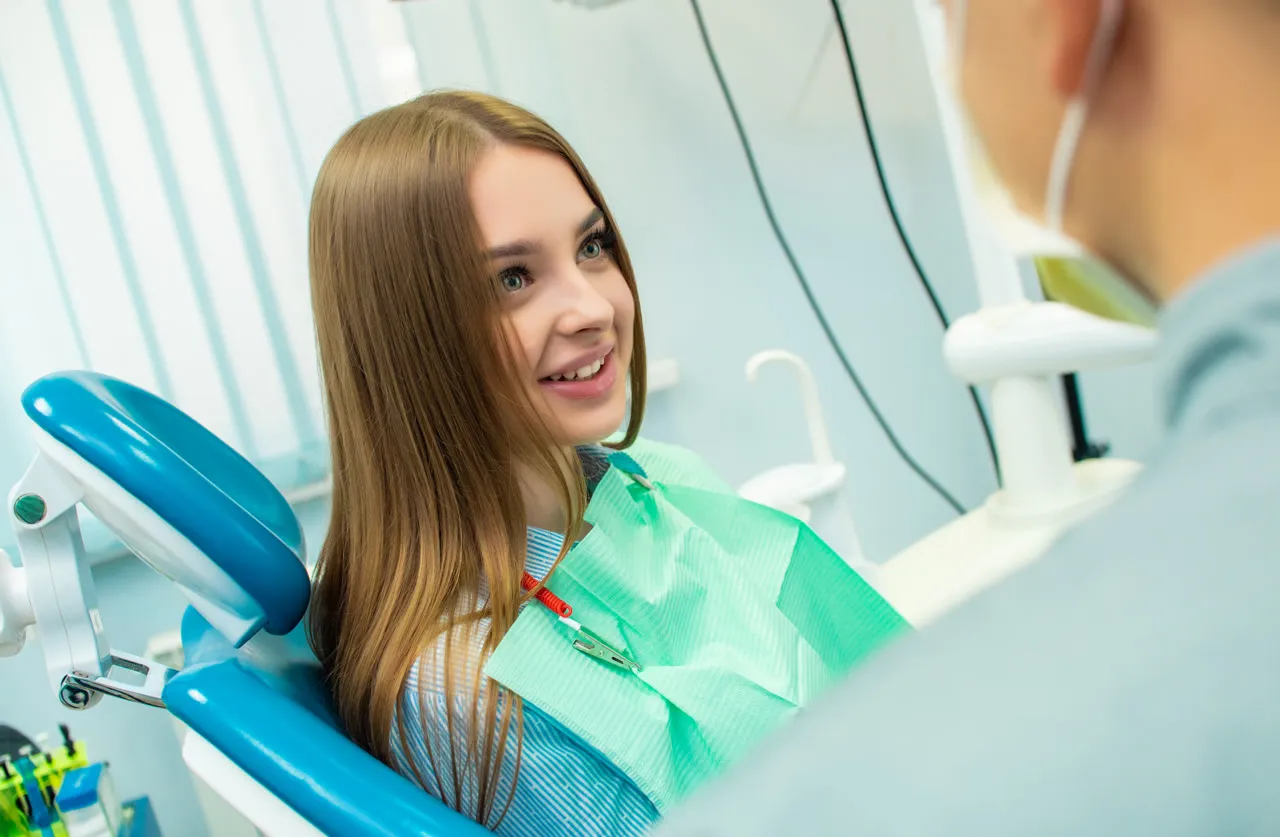 An image of a girl at a dental examination