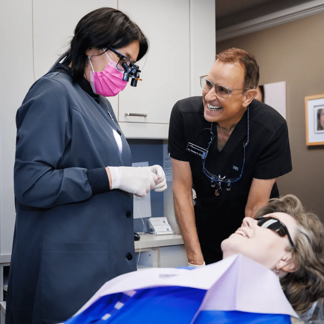 Patient receiving a facial esthetics examination for non-surgical skin rejuvenation