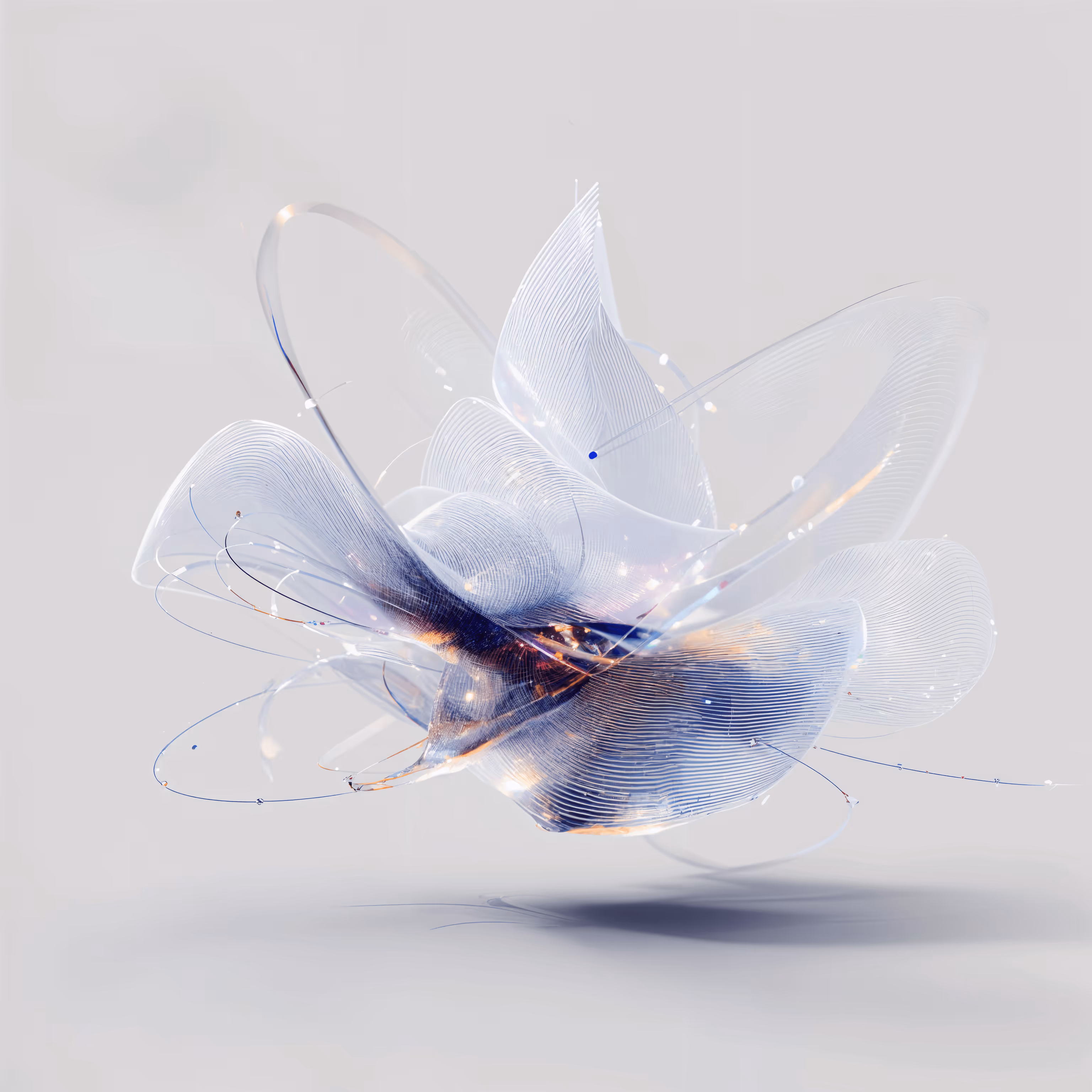 A bespoke flower blossoming in a digital universe