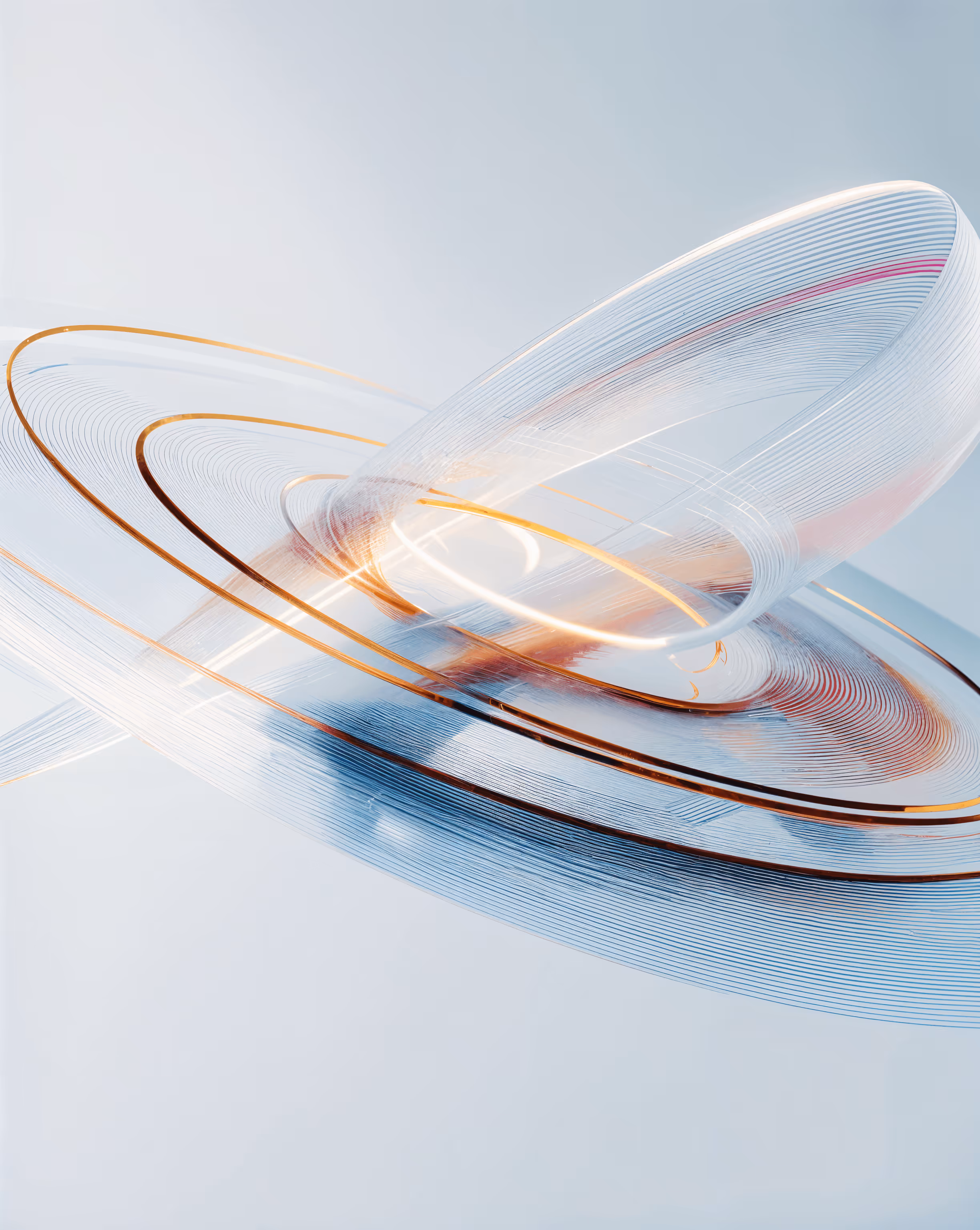 A bespoke, glowing almost universal looking abstract representation of the exponential and interconnected flow of leadership transformation