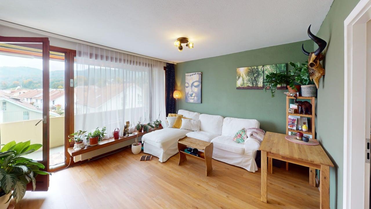 3-Zimmer-Wohnung Moosseedorf – Wohnzimmer
