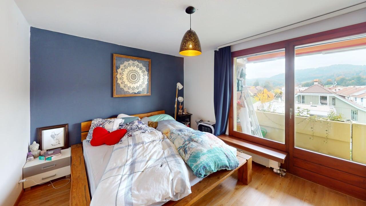3-Zimmer-Wohnung Moosseedorf – Schlafzimmer