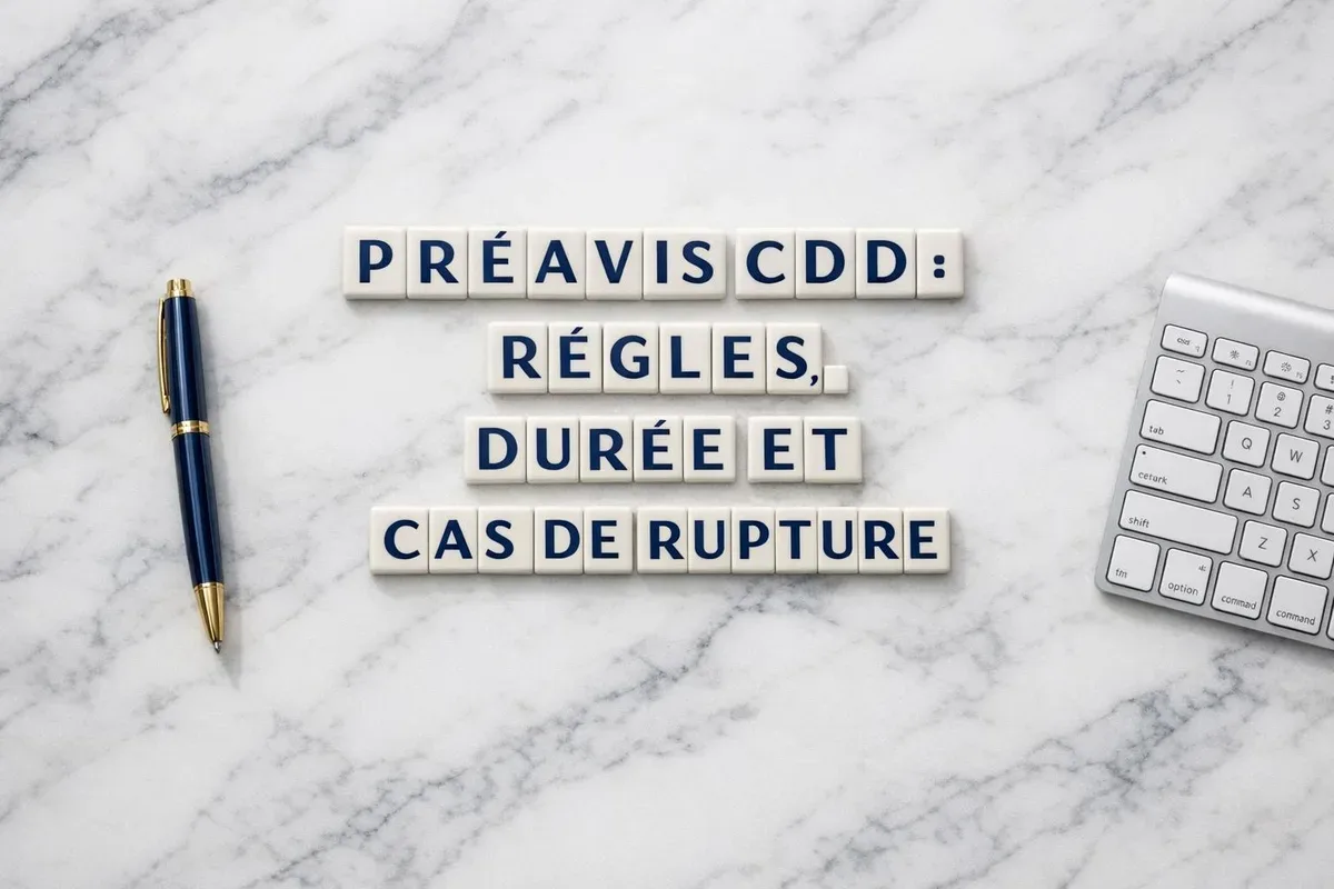 Calendrier et contrat à durée déterminée posés sur un bureau professionnel