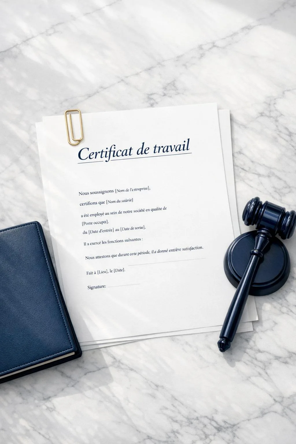 Certificat de travail