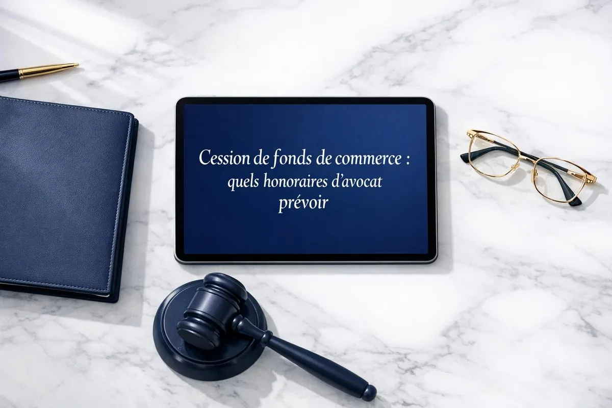 Contrat de cession et clés sur un comptoir, symbolisant la transaction d'un fonds de commerce