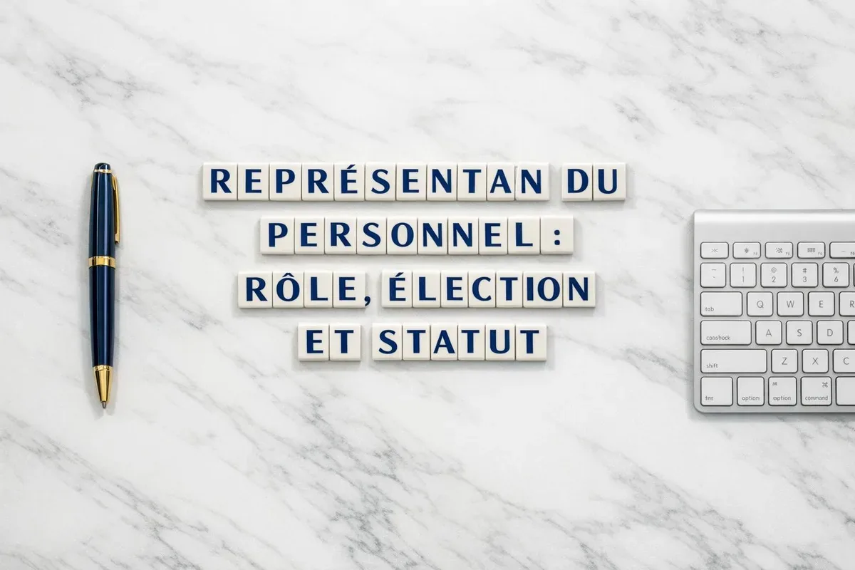 Réunion entre élus du personnel et direction autour d'une table de travail en entreprise