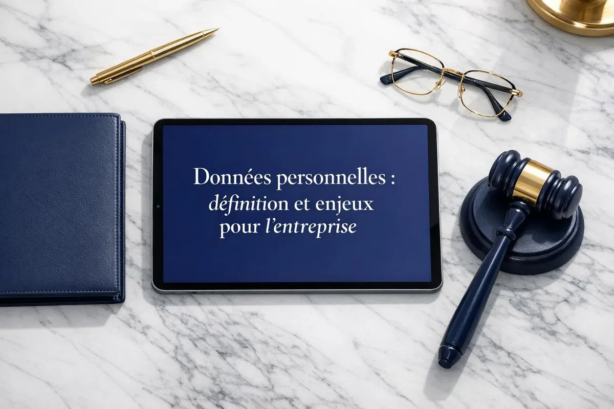 Écran d'ordinateur affichant des données protégées par le cadre RGPD en environnement professionnel