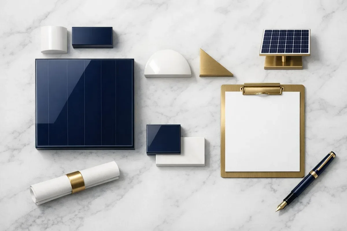 Panneaux solaires installés sur toiture d'entrepôt industriel avec équipements de sécurité conformes