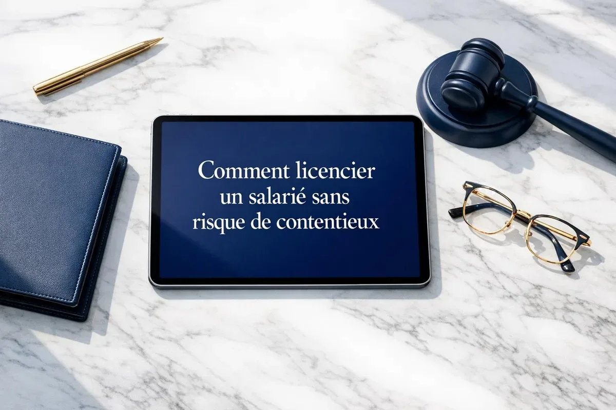 Employeur et conseiller examinant un dossier de procédure de licenciement en entreprise