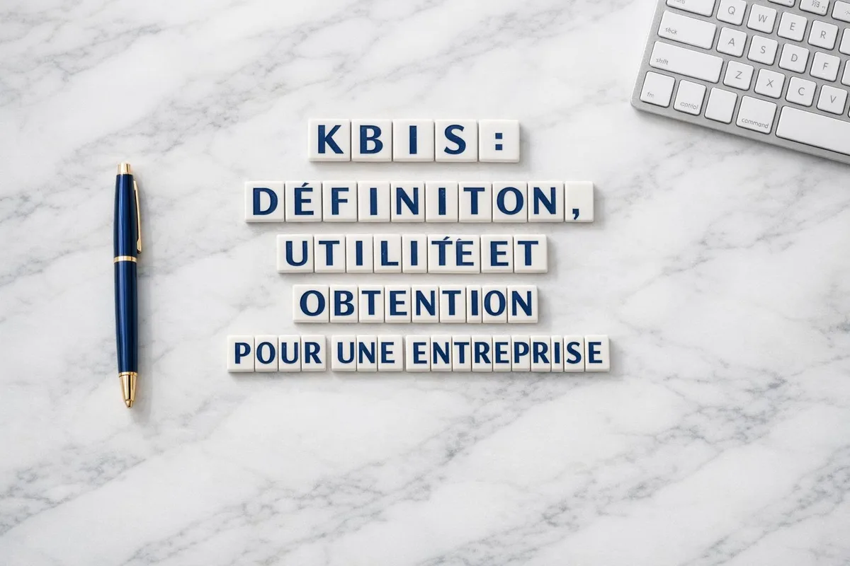 Document officiel Kbis attestant l'immatriculation d'une société au registre du commerce et des sociétés