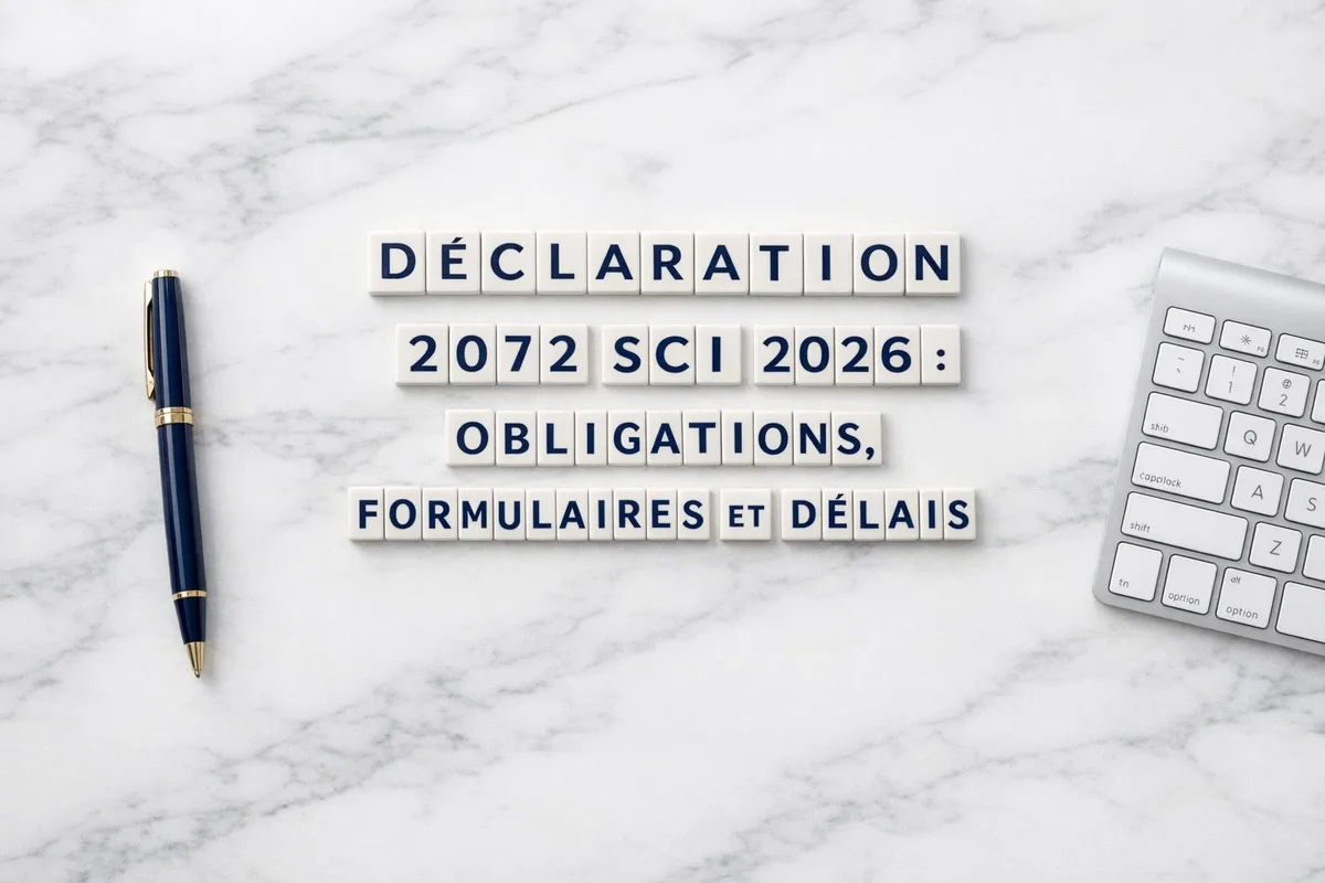 Associés de SCI examinant ensemble documents fiscaux et formulaires de déclaration de revenus fonciers
