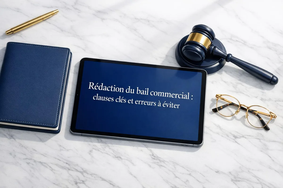 Commerçant et bailleur signant un contrat de bail dans un local professionnel