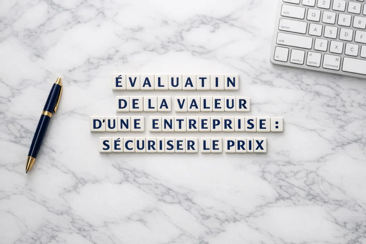 Deux professionnels analysant des documents financiers et tableaux de bord lors d'une évaluation d'entreprise