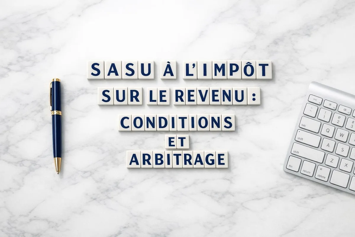 Président de SASU examinant des documents fiscaux pour choisir entre impôt sur le revenu et impôt sur les sociétés