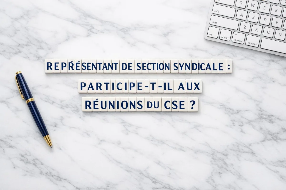Représentant syndical assis à une table de réunion avec des élus du comité social et économique en entreprise