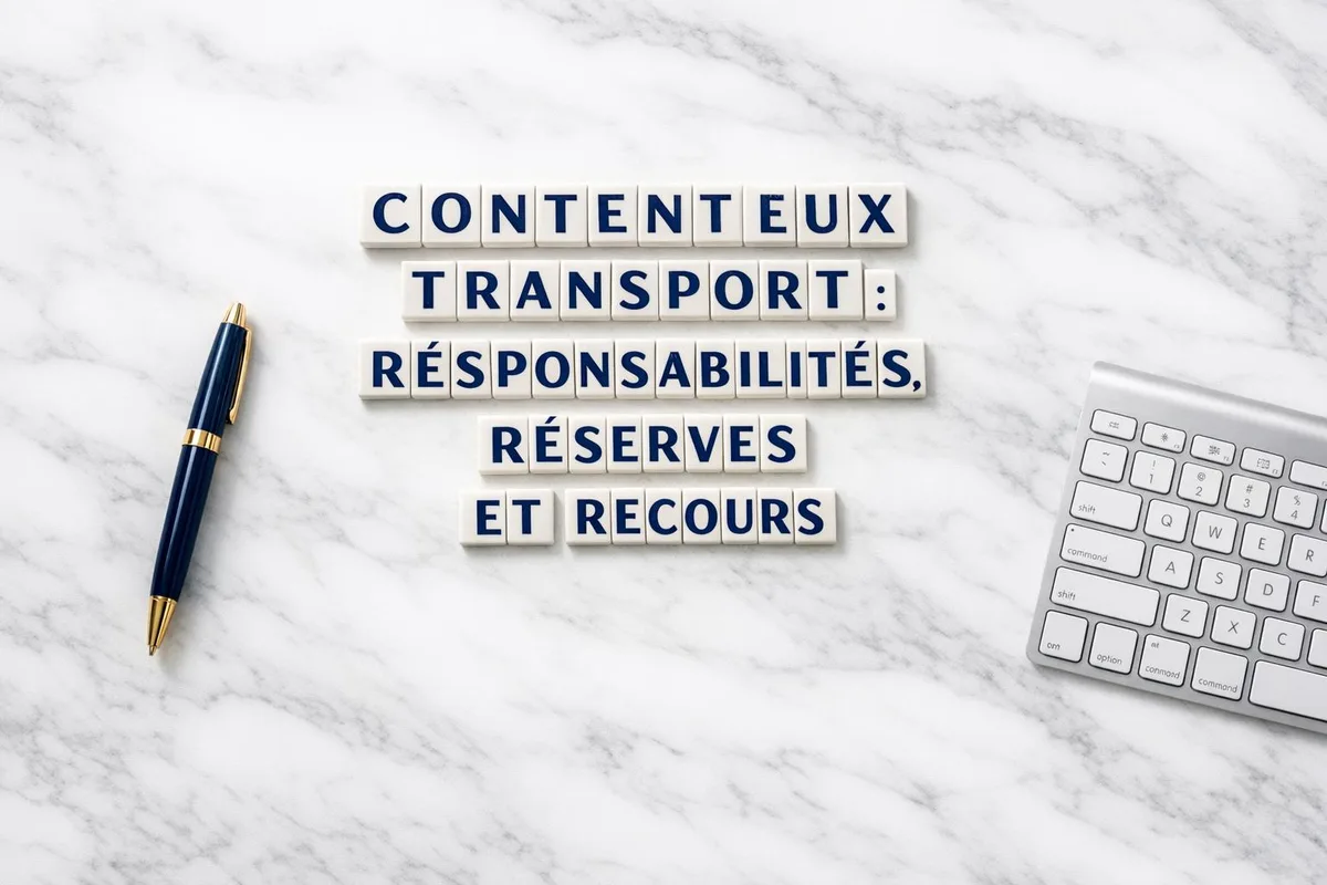 Camion de marchandises sur autoroute illustrant les enjeux de responsabilité en droit du transport routier